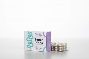 Fotografija prehranskega dopolnila Better Biotics Extra Strong, na voljo pri podjetju SITIS. Izvedite, kaj so probiotiki in spoznajte najboljše probiotike. Kupite v trgovinah dm in Sanolabor.